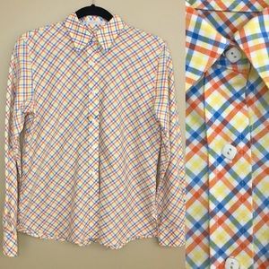 Foxcroft Checked Wrinkle Free Women’s Button Down